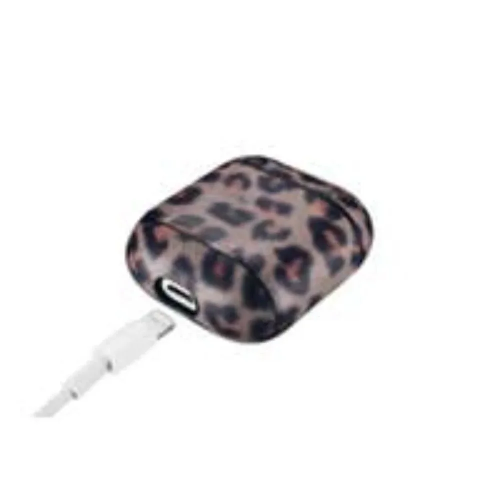 Leopard Print AirPods 1 Case in Leather